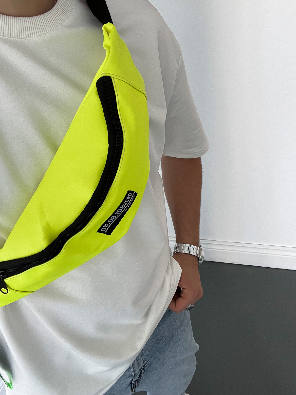 STD Neon Sarı Bel Çantası D-60008
