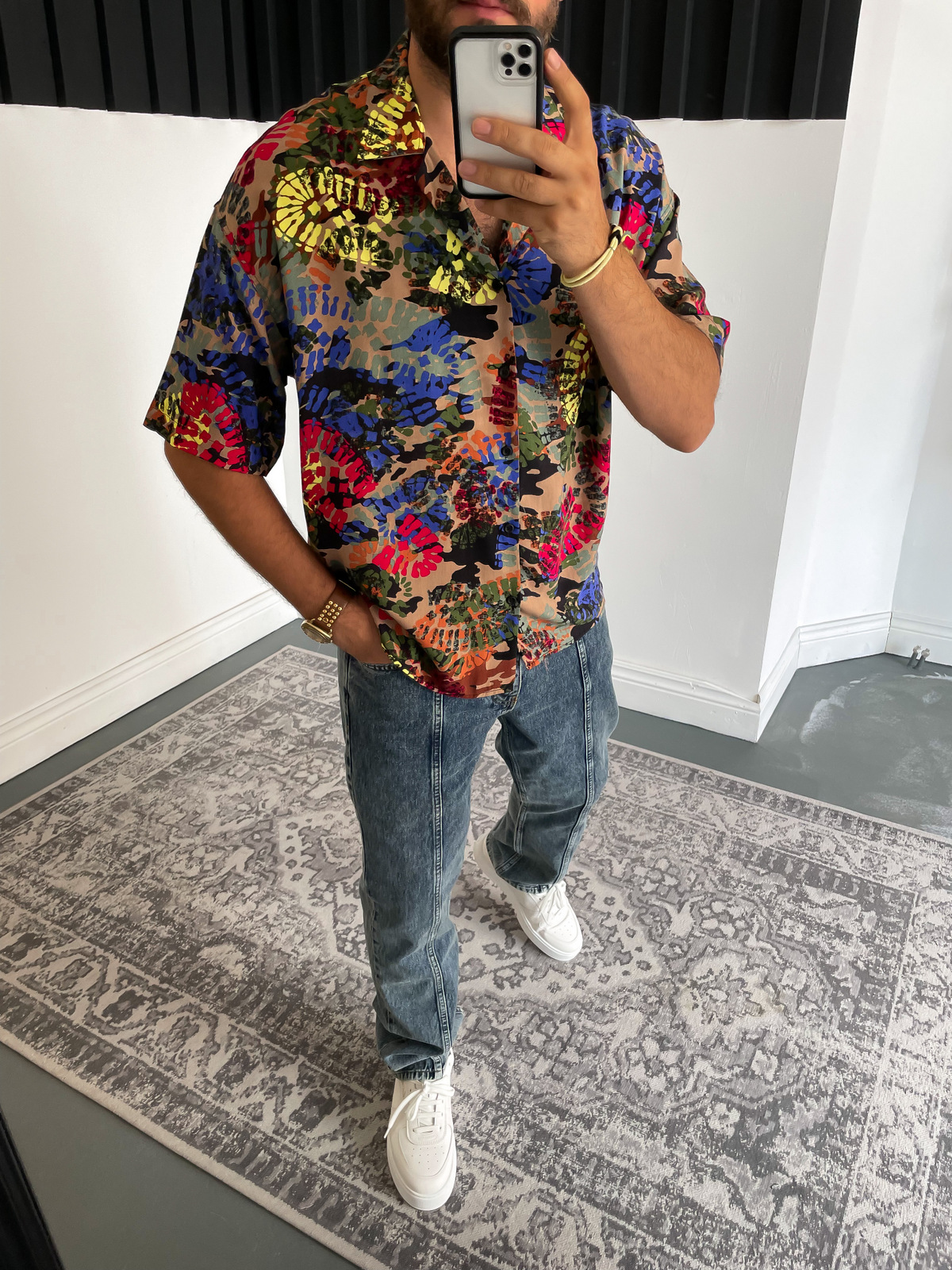 STD Shoes Print Gömlek B-2010