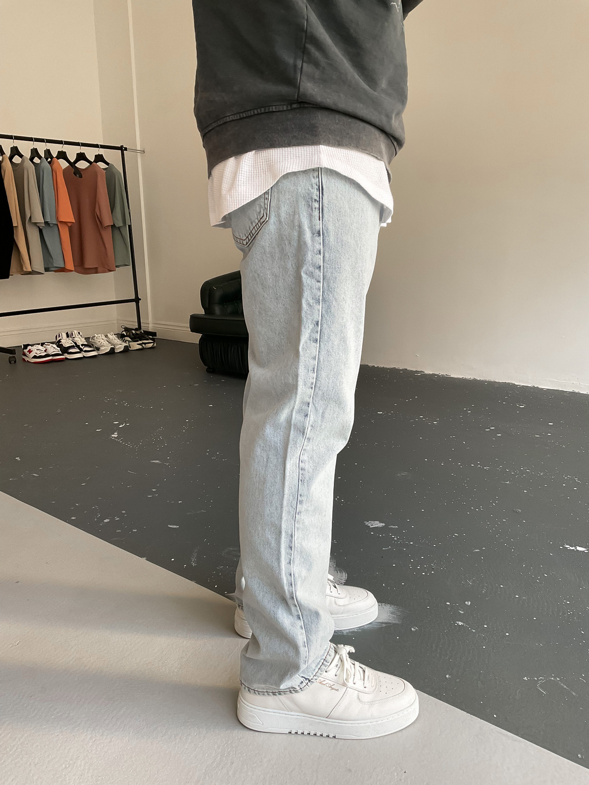 Açık Mavi Boru Paça Pantolon D-6198