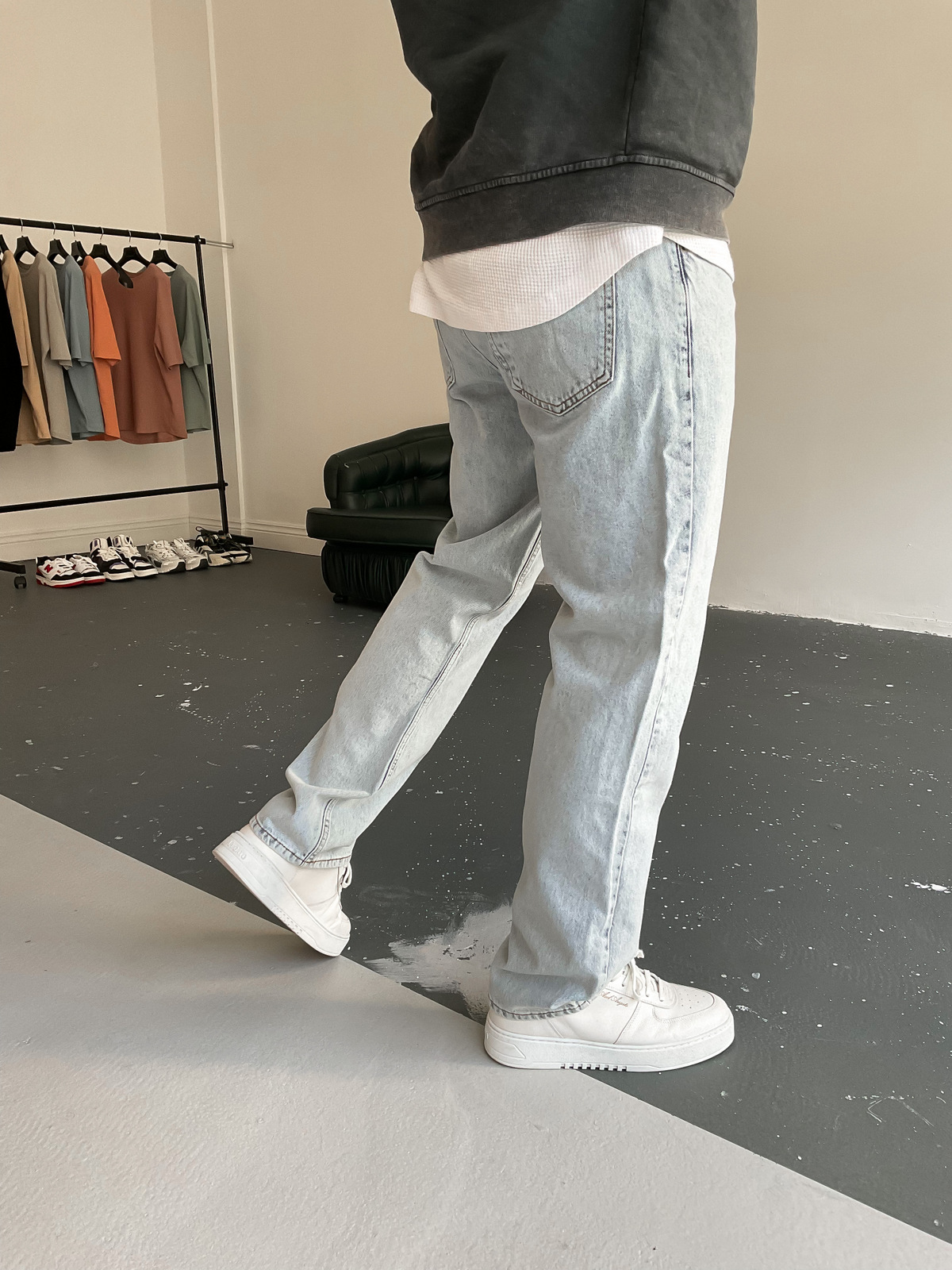 Açık Mavi Boru Paça Pantolon D-6198