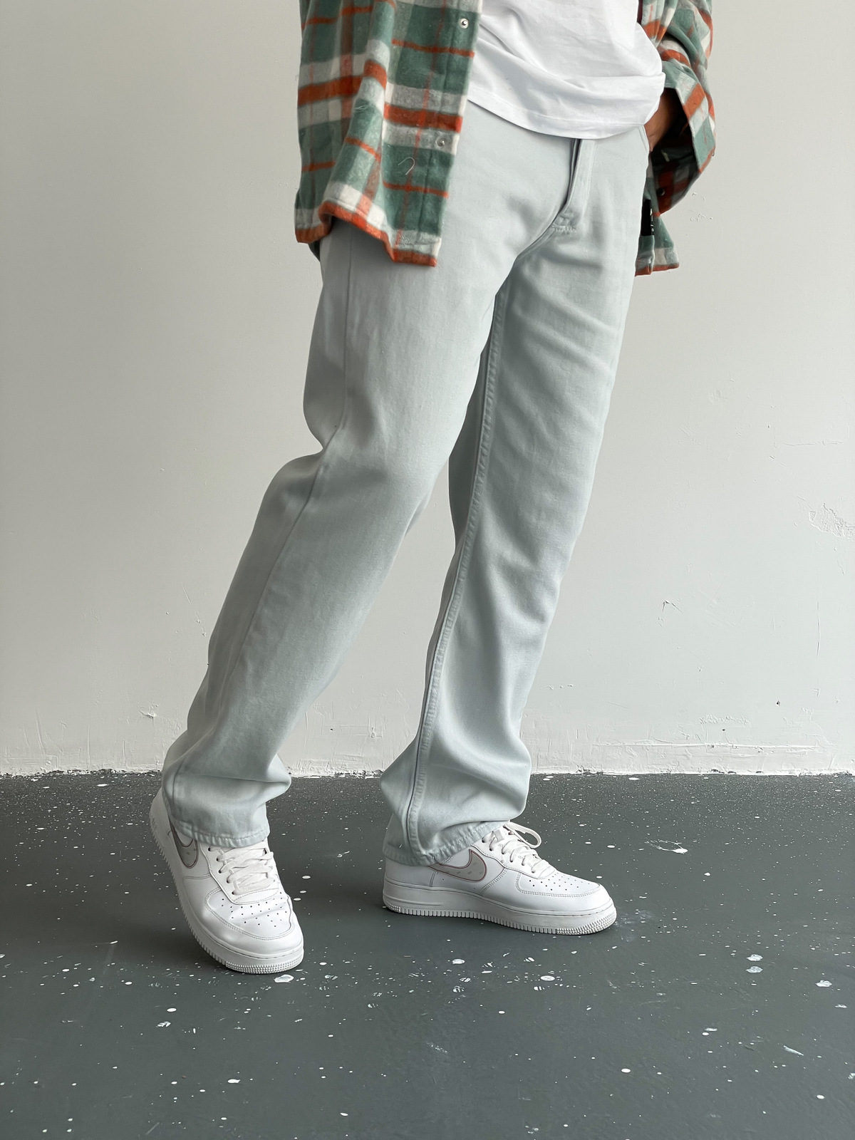 STD Açık Mavi Boru Paça Pantolon D-6350