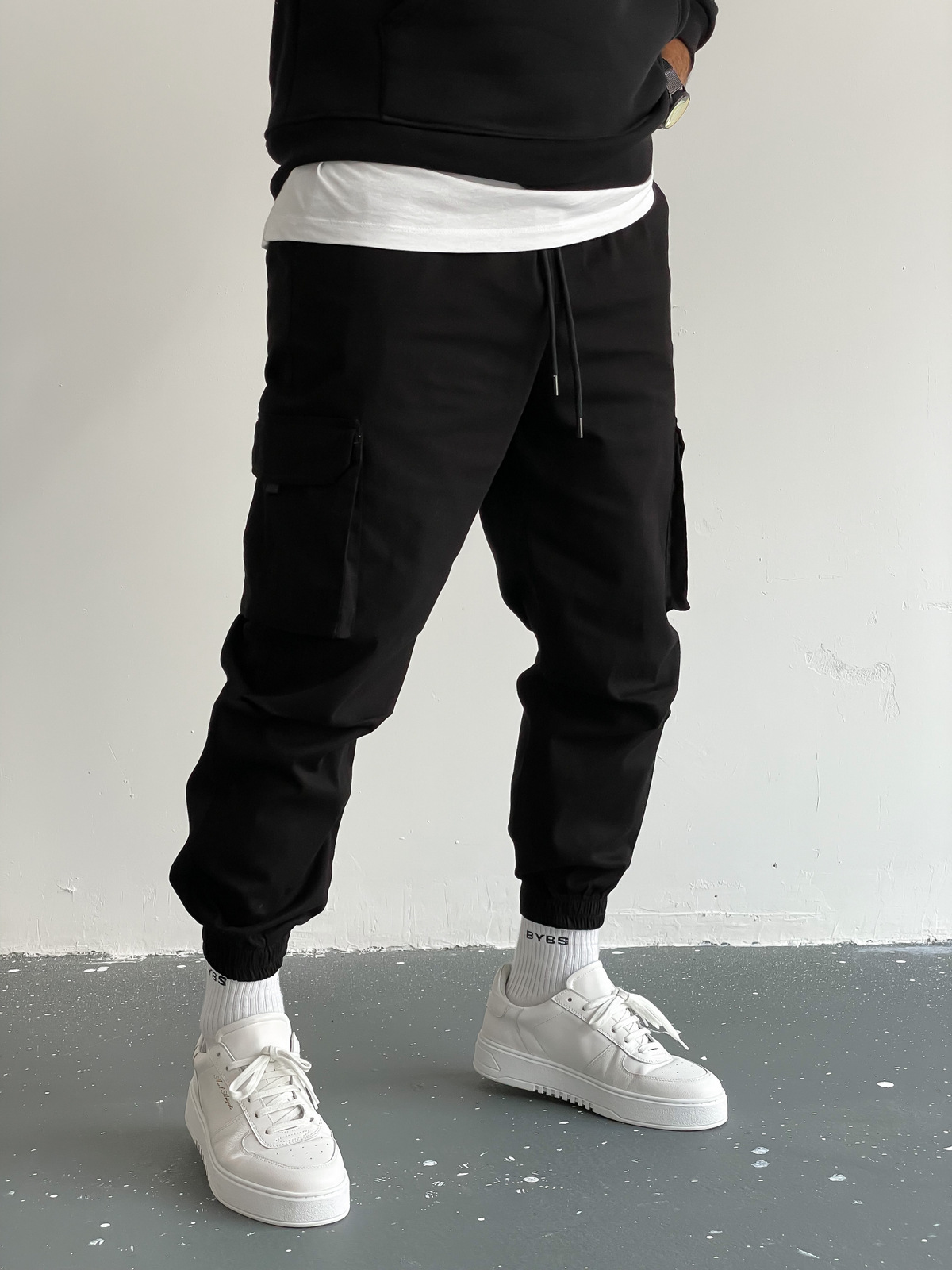 Siyah Kargo Pantolon R-3558