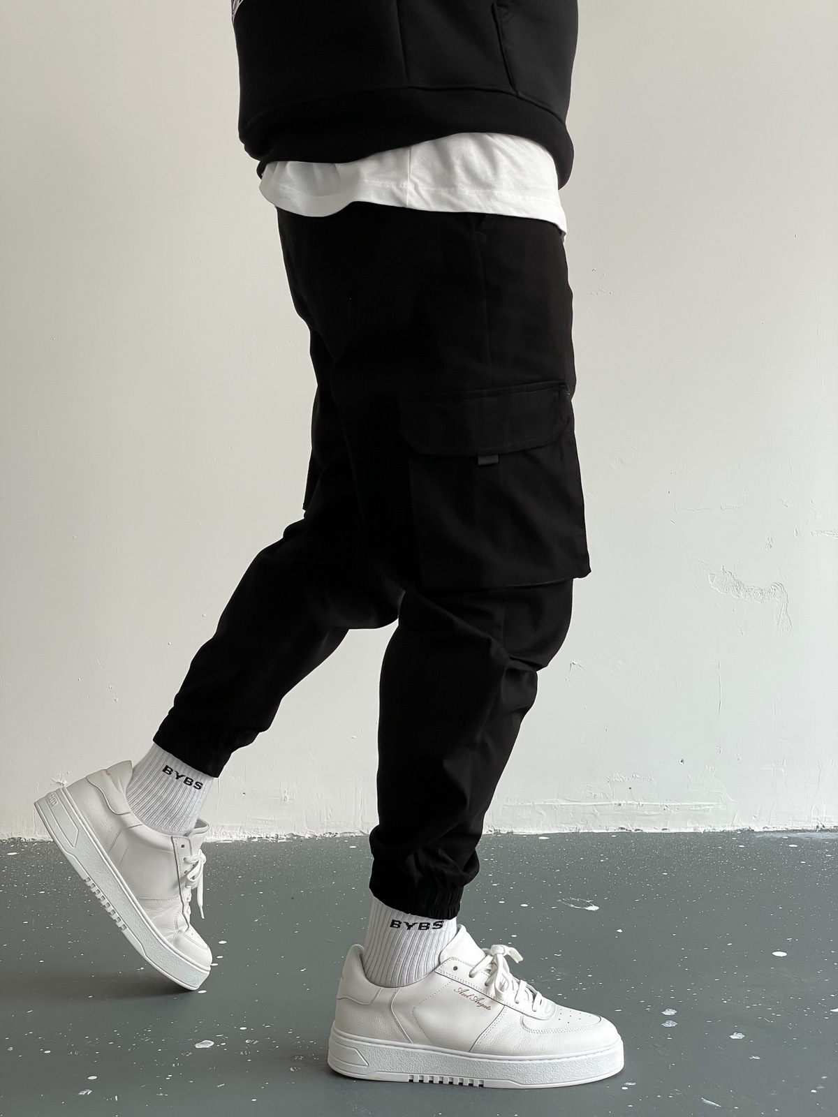 Siyah Kargo Pantolon R-3558