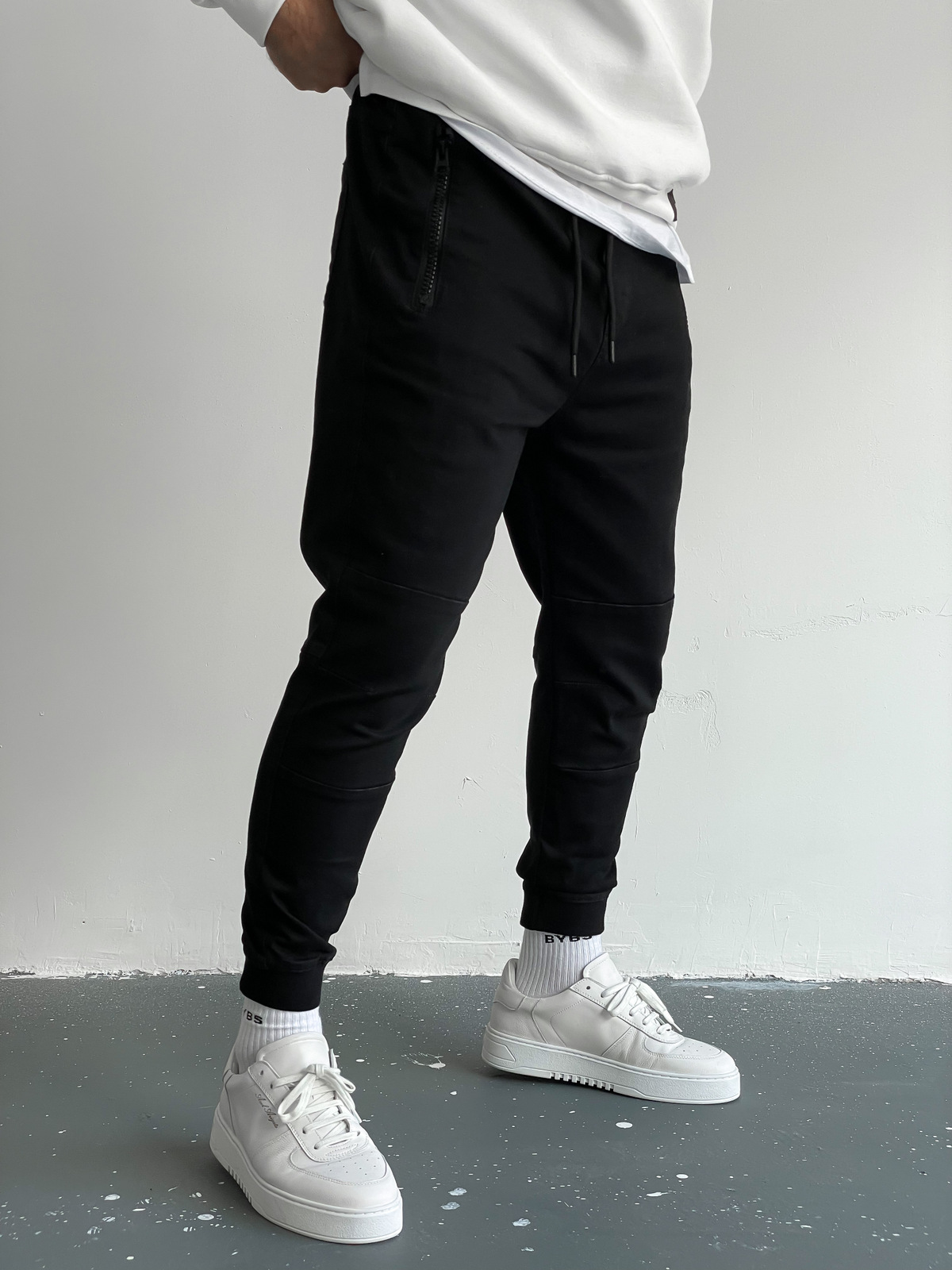 Siyah Fermuarlı Jogger C-3322