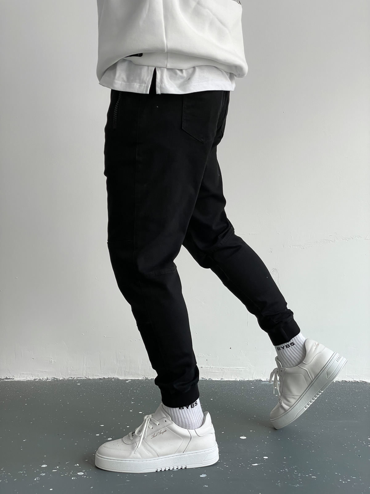 Siyah Fermuarlı Jogger C-3322