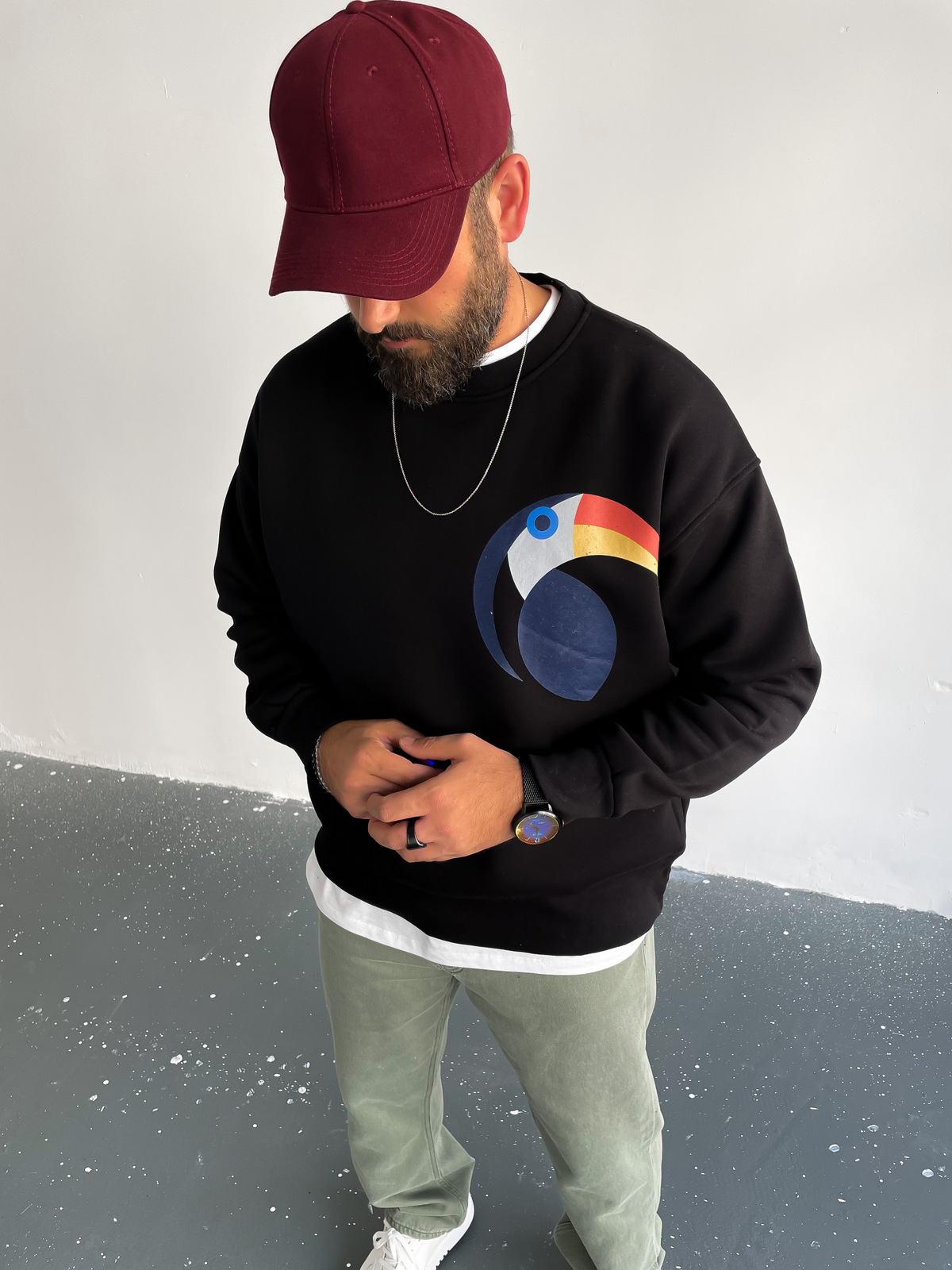 Siyah Panama Sweat C-348
