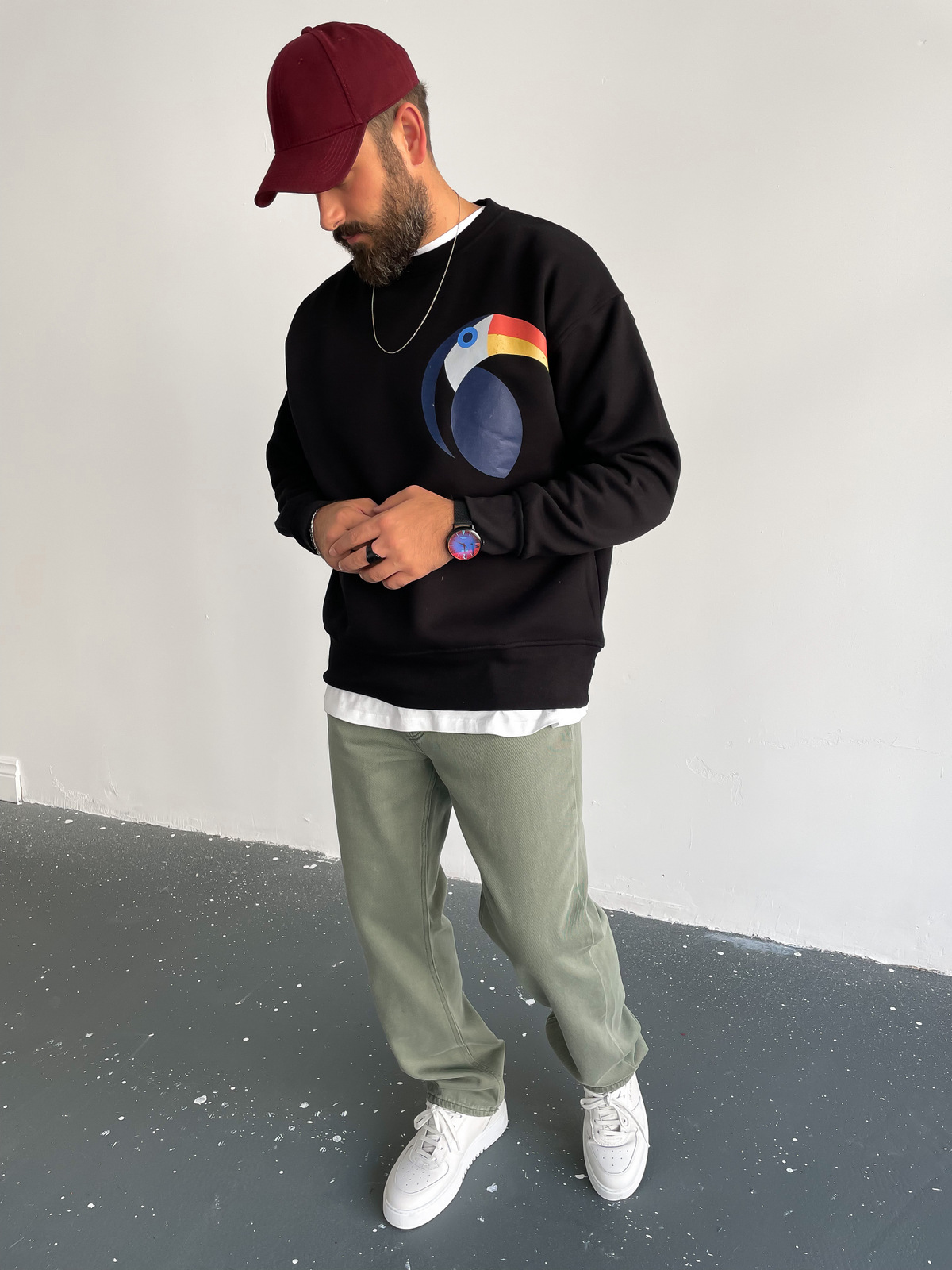 Siyah Panama Sweat C-348