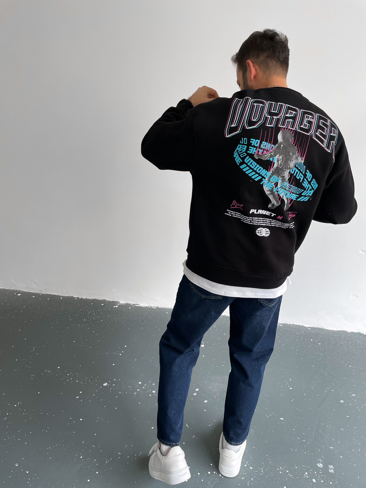 Siyah Planet Sweat M-3358