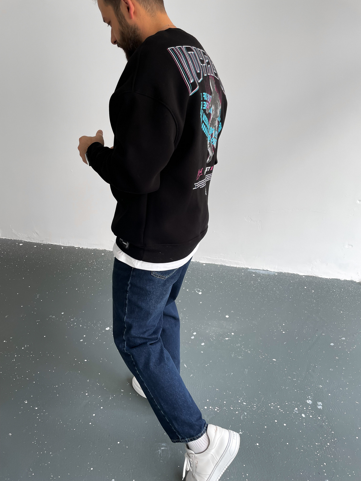 Siyah Planet Sweat M-3358
