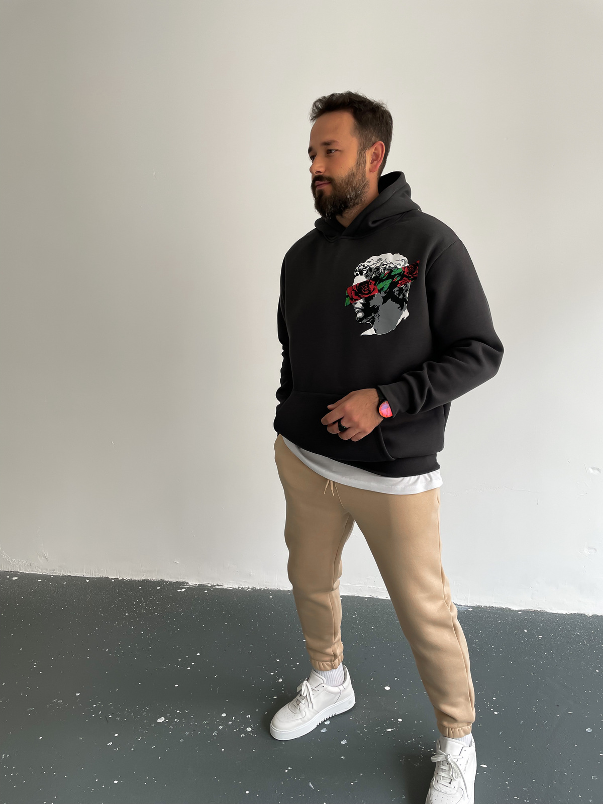 Antrasit Censor Kapüşonlu Sweat C-337
