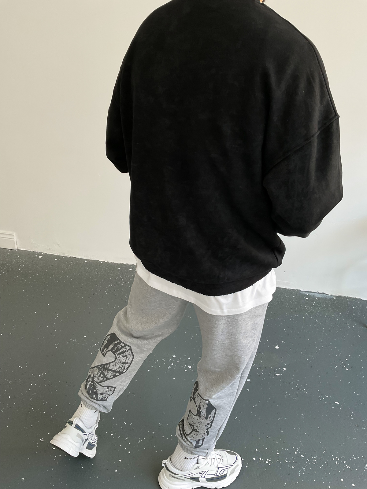 Siyah Darkness Yıkamalı Sweat BLA-002