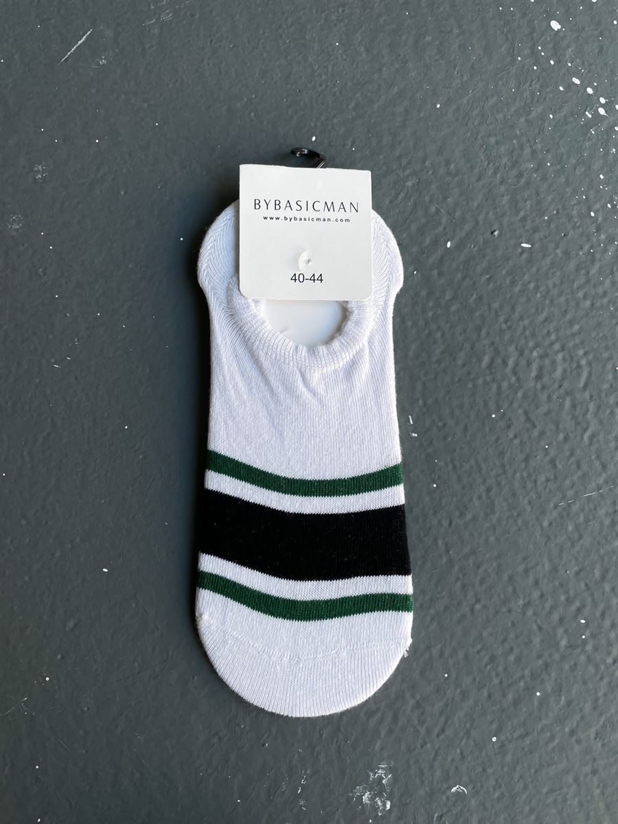 Beyaz Şeritli No-Show Çorap