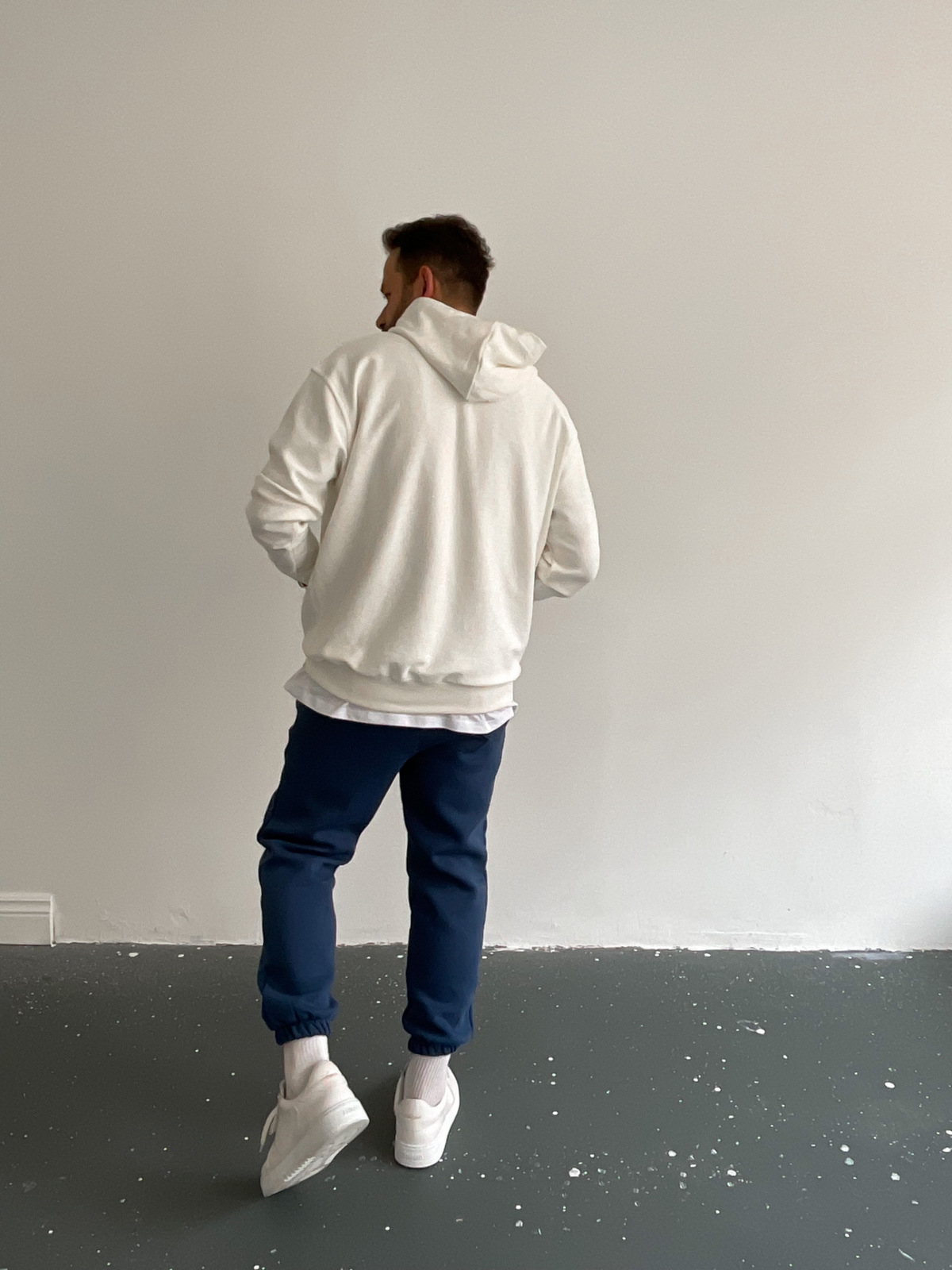 Beyaz Smile Kapüşonlu Sweat BLA-011