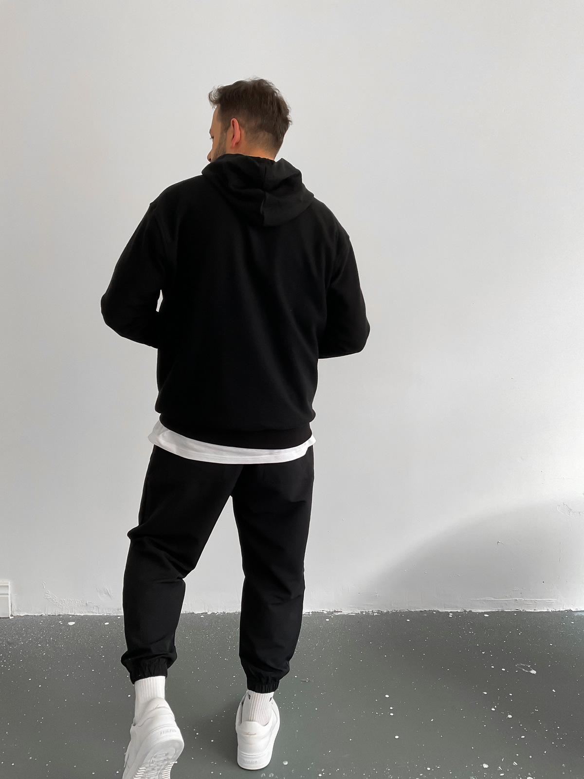 Siyah Smile Kapüşonlu Sweat BLA-011