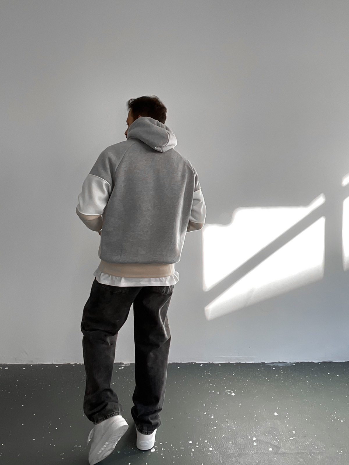 Bej 3 Parça Kapüşonlu Sweat C-416