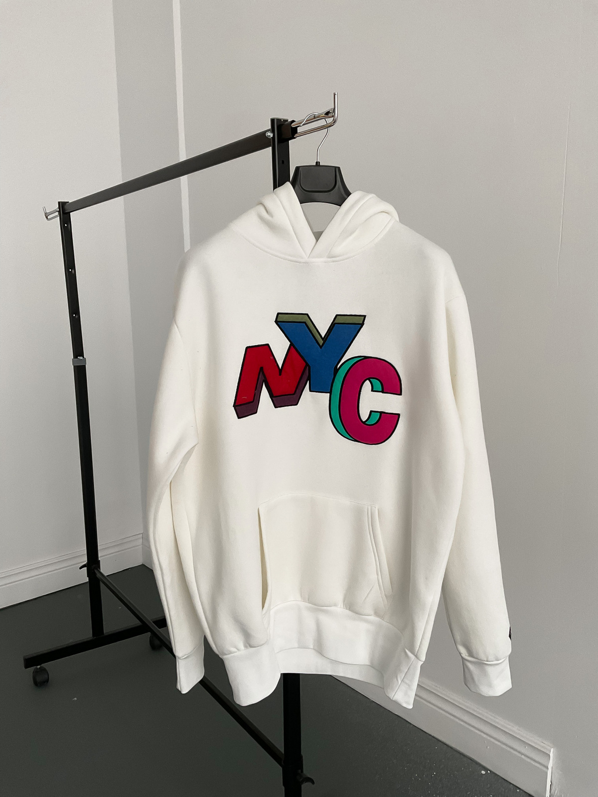 Beyaz NYC Kapüşonlu Sweat C-413