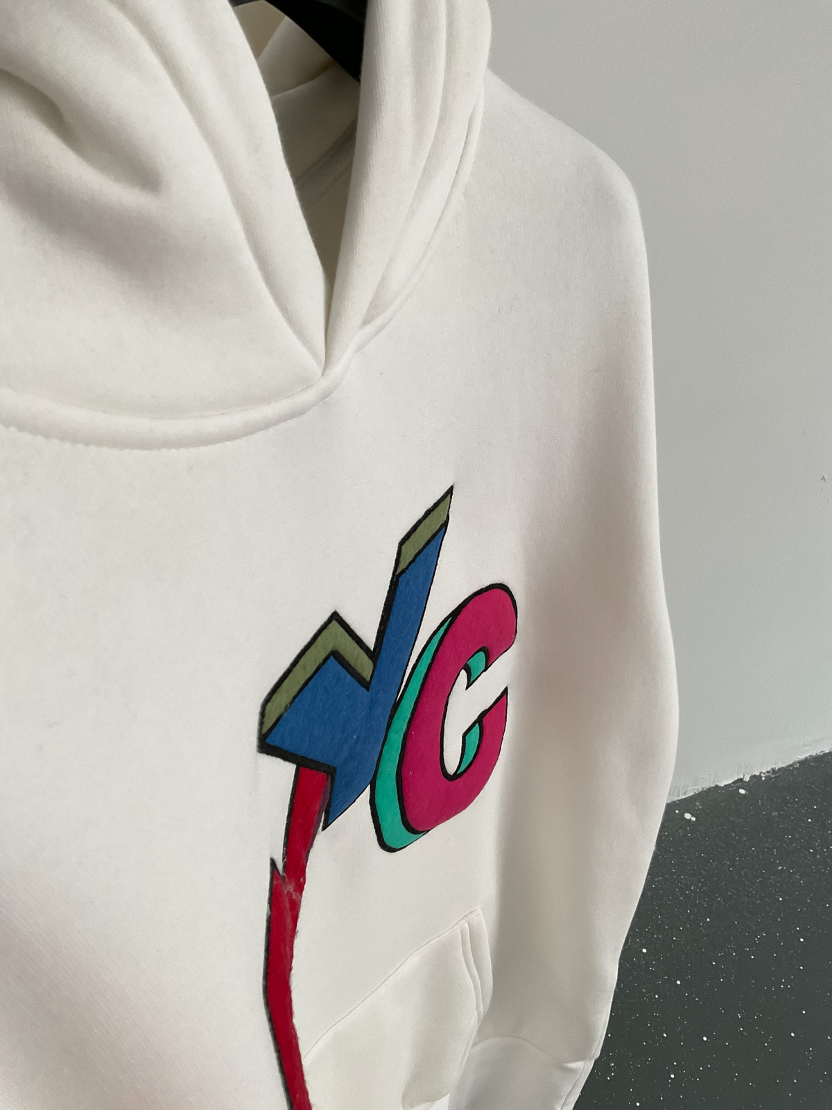 Beyaz NYC Kapüşonlu Sweat C-413