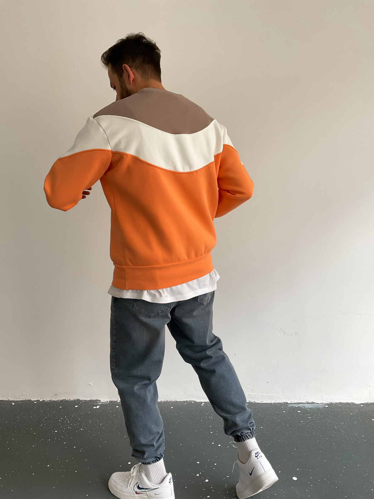 Turuncu Parçalı Sweat C-387