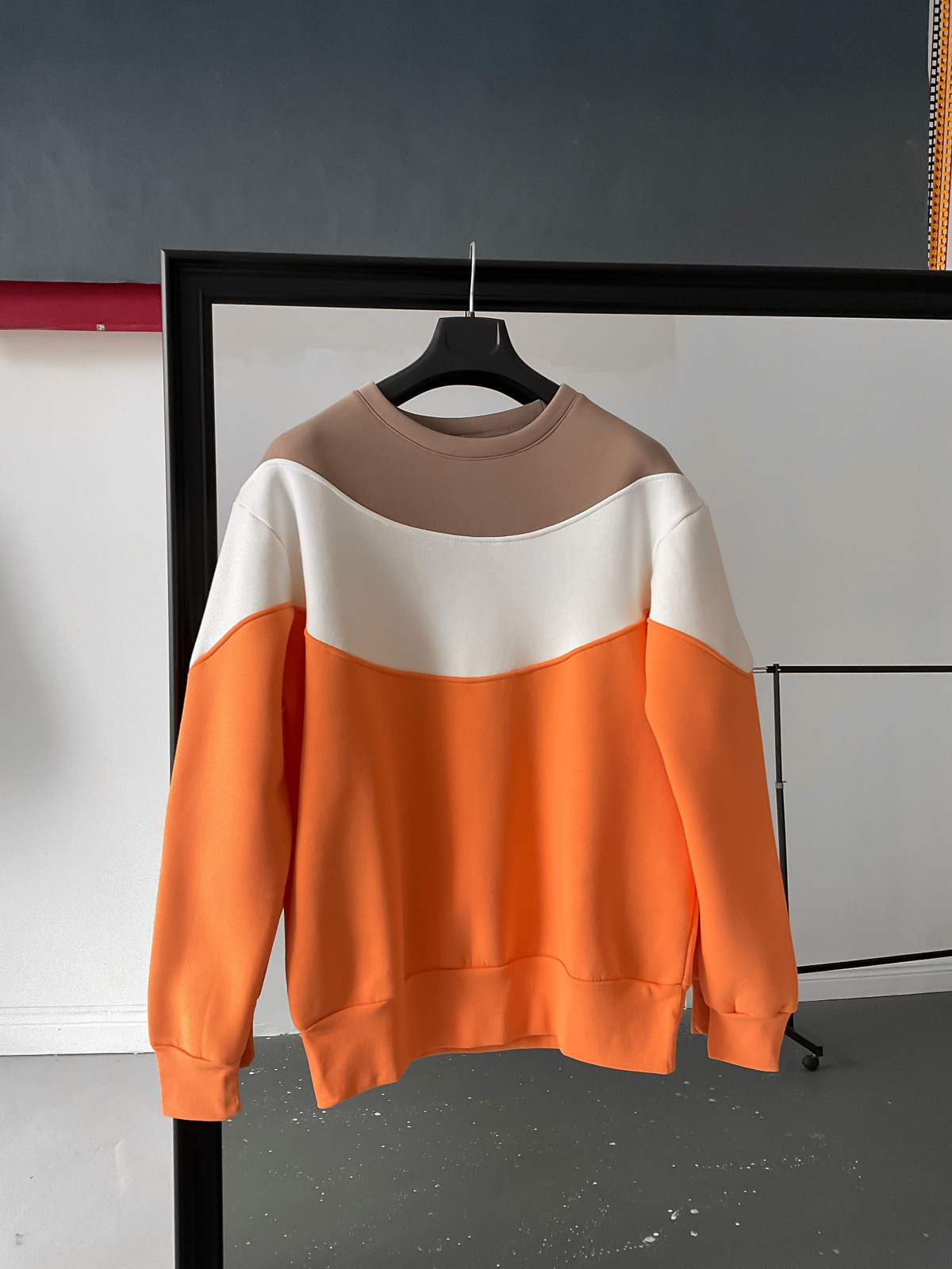 Turuncu Parçalı Sweat C-387