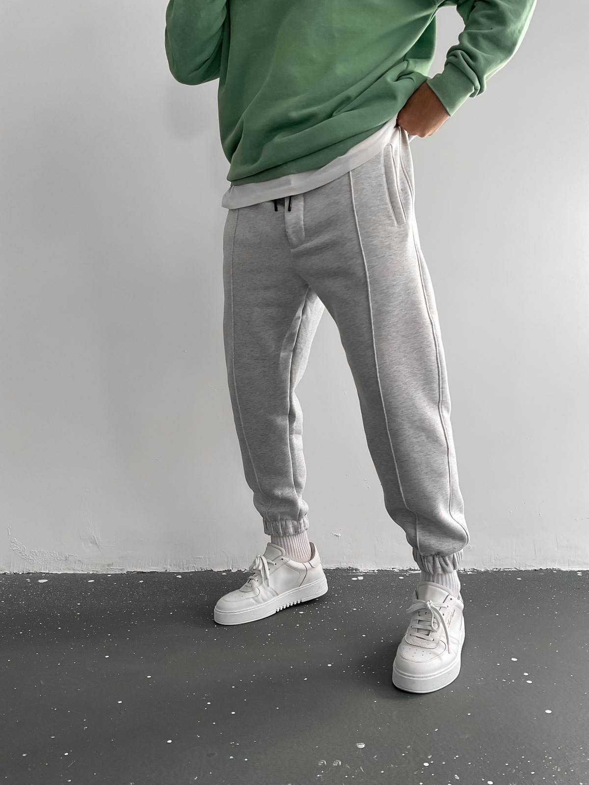 Gri Basic Dikişli Eşofman RC-5481