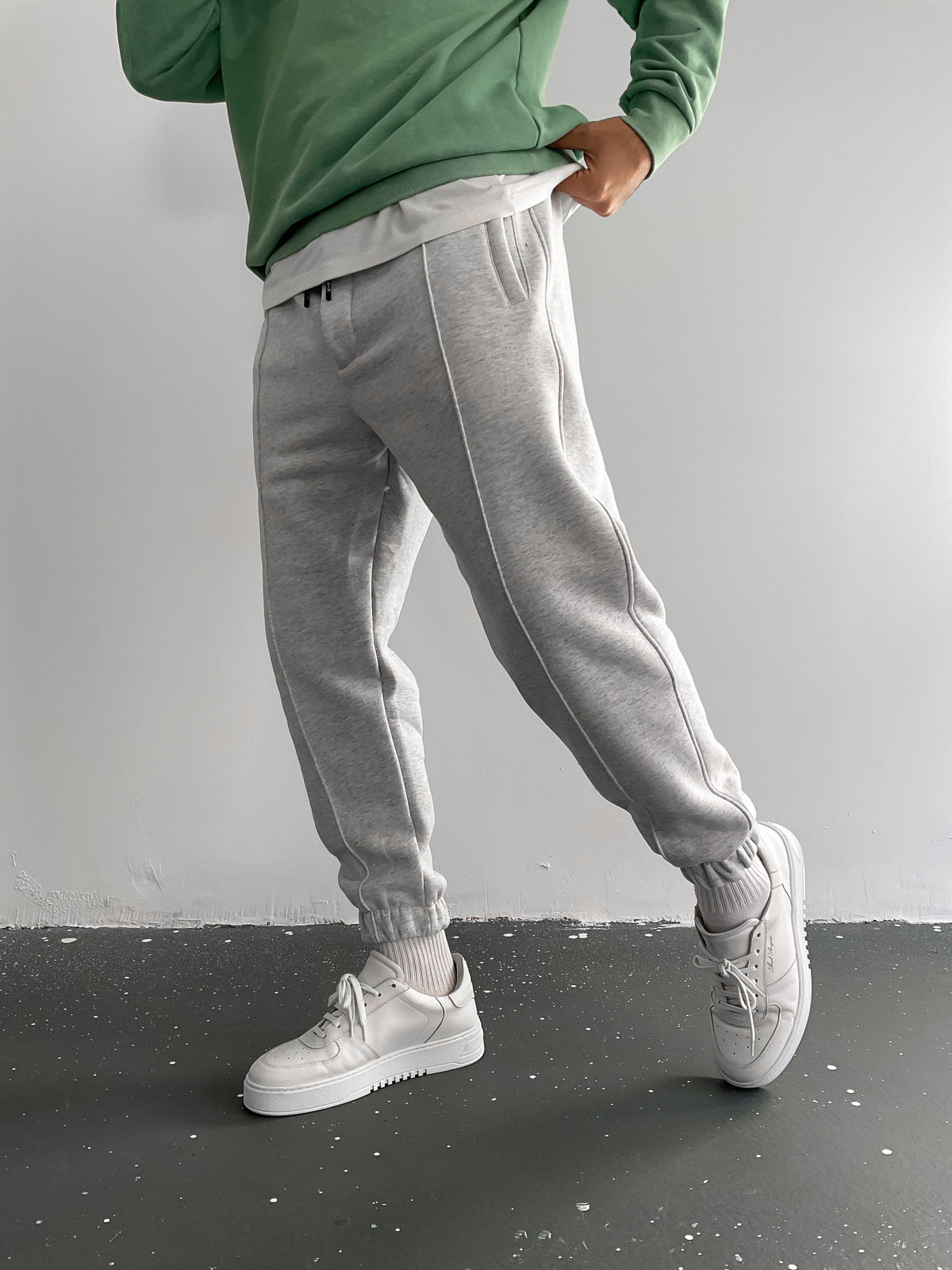 Gri Basic Dikişli Eşofman RC-5481