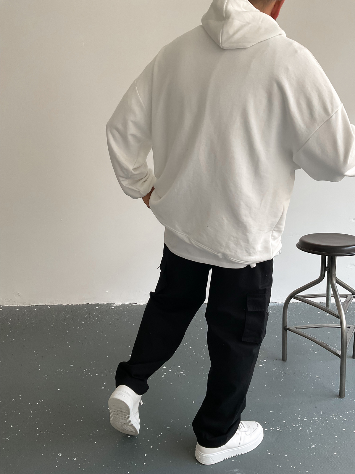 Ekru Freak Kapüşonlu Sweat BS-001
