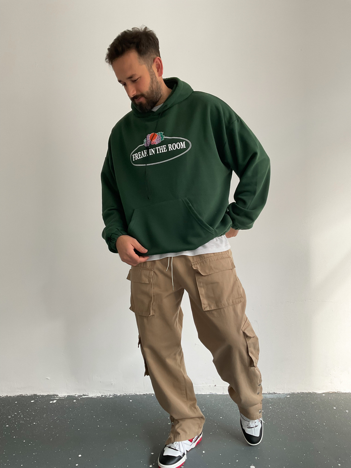 Koyu Yeşil Freak Kapüşonlu Sweat BS-001