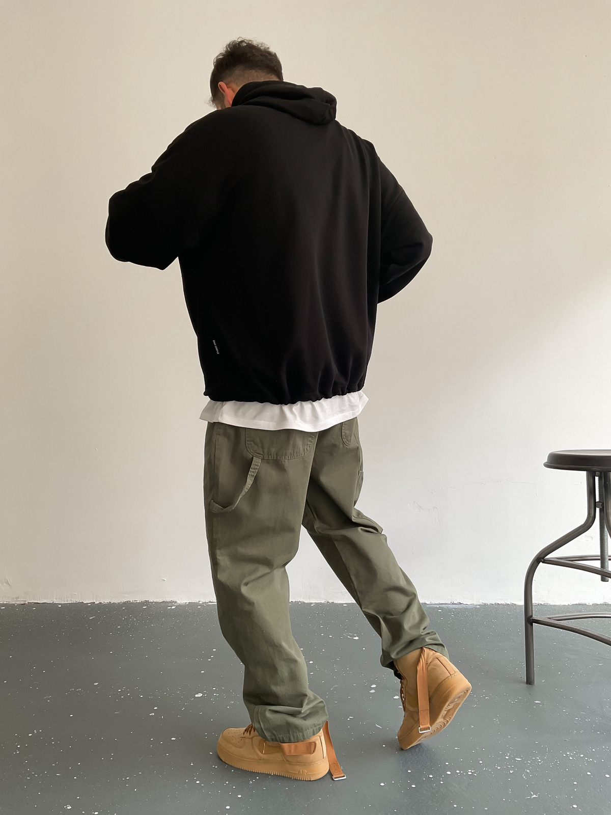 Siyah Skateboard Kapüşonlu Sweat BS-004