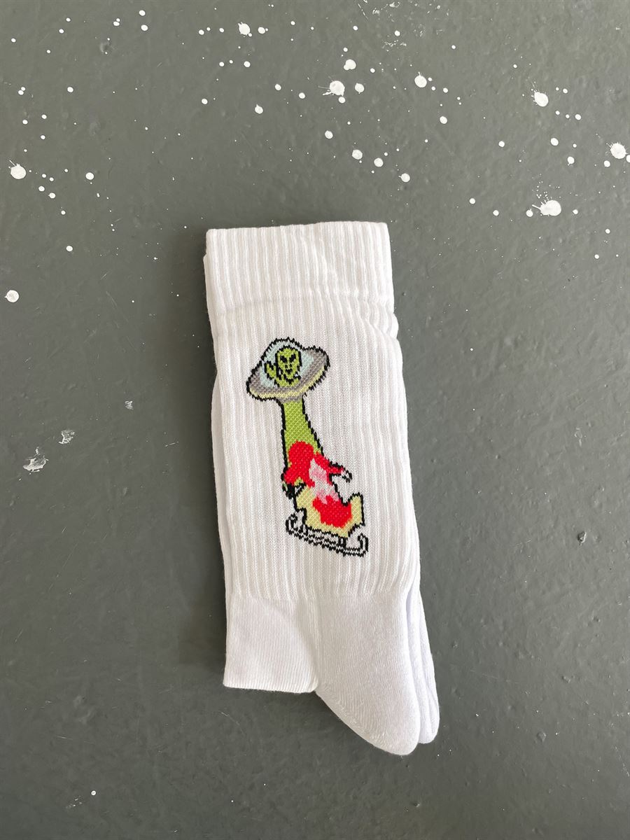 Beyaz Alien Çorap