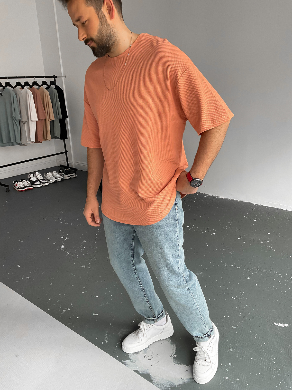 Somon Waffle Kumaş Basic T-Shirt BY-1201