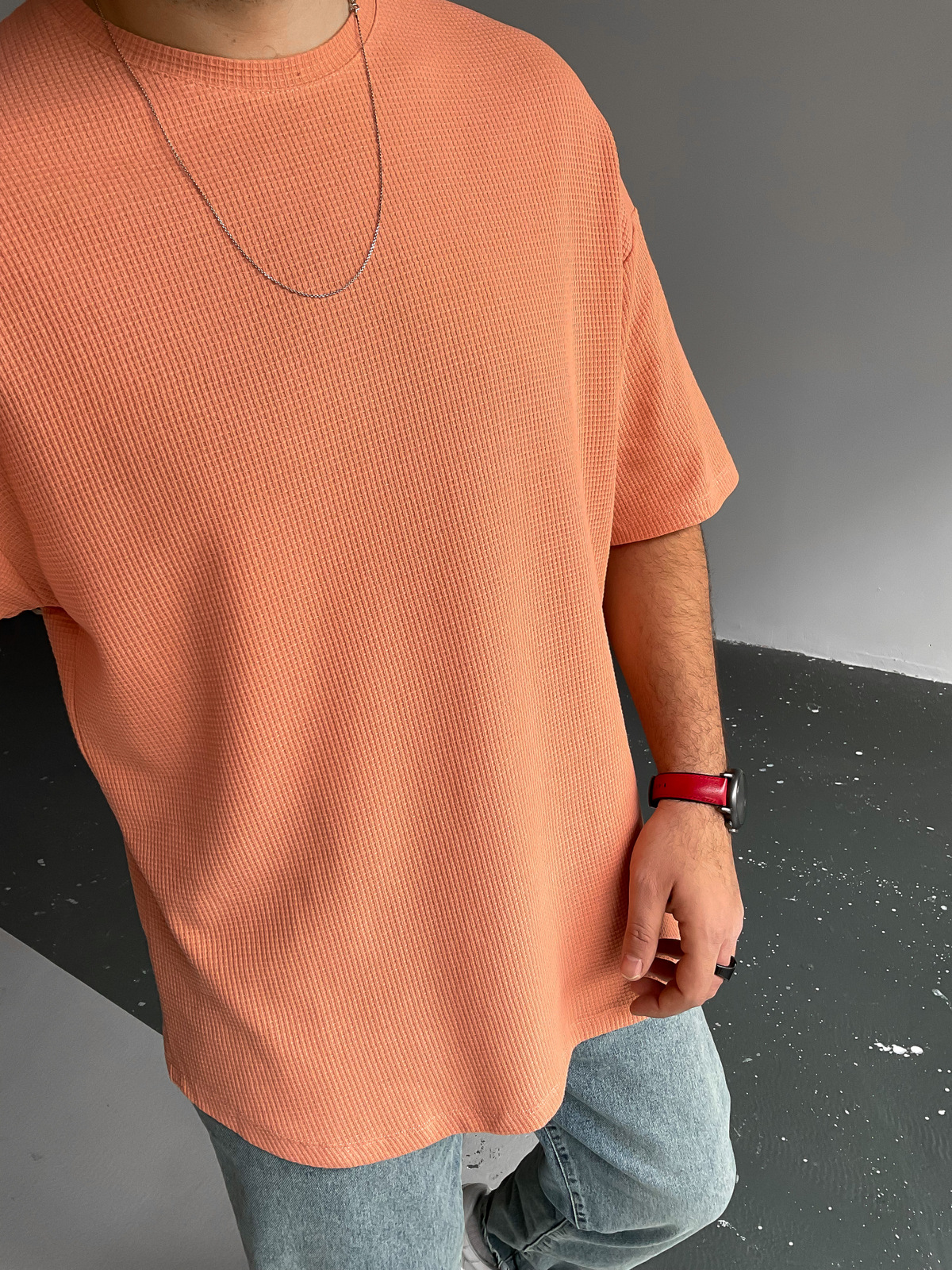 Somon Waffle Kumaş Basic T-Shirt BY-1201