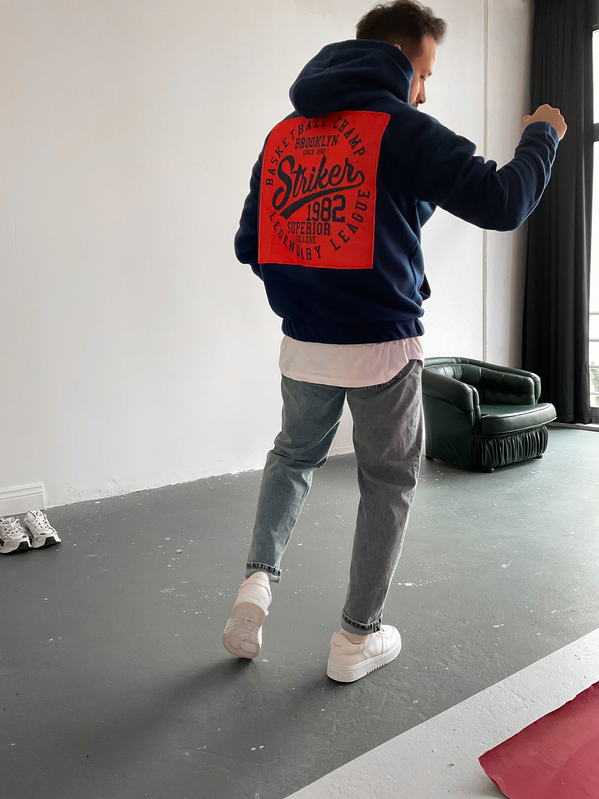 Lacivert Striker Kapüşonlu Polar Sweat C-1982