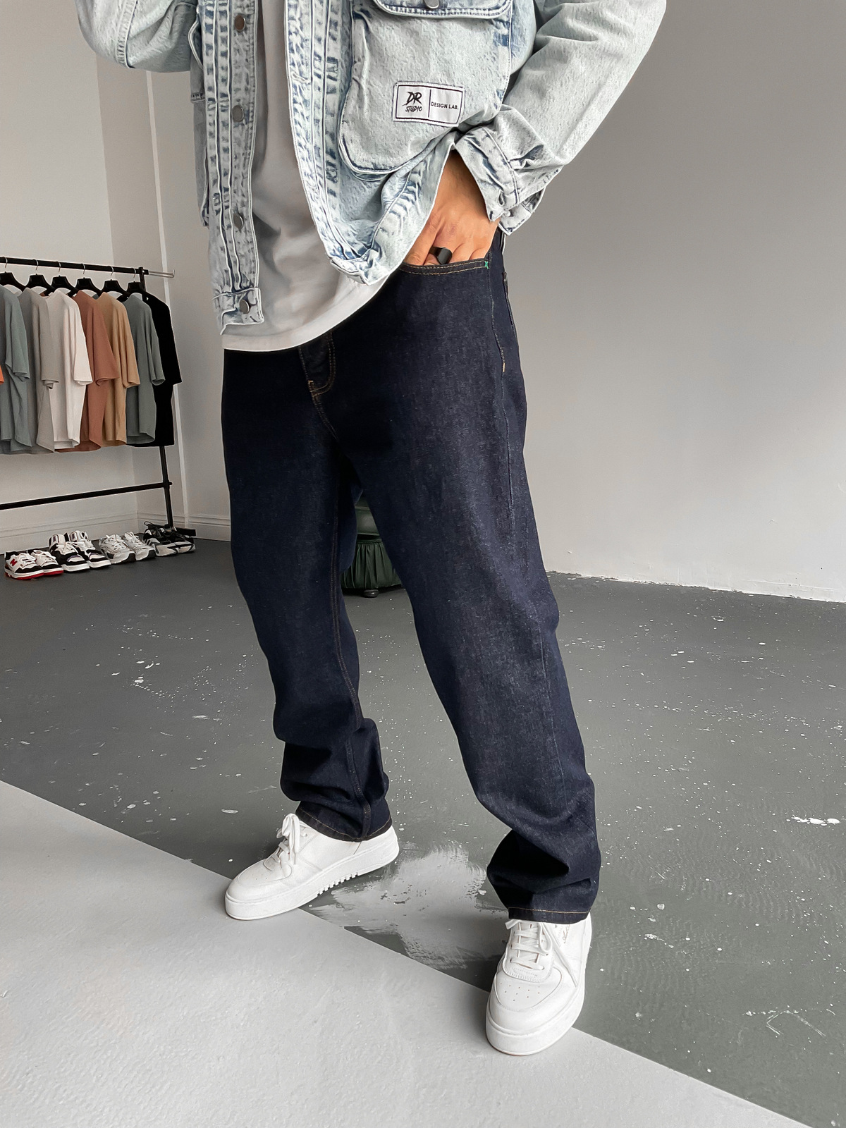 Lacivert Uzun Paça Pantolon D-6499
