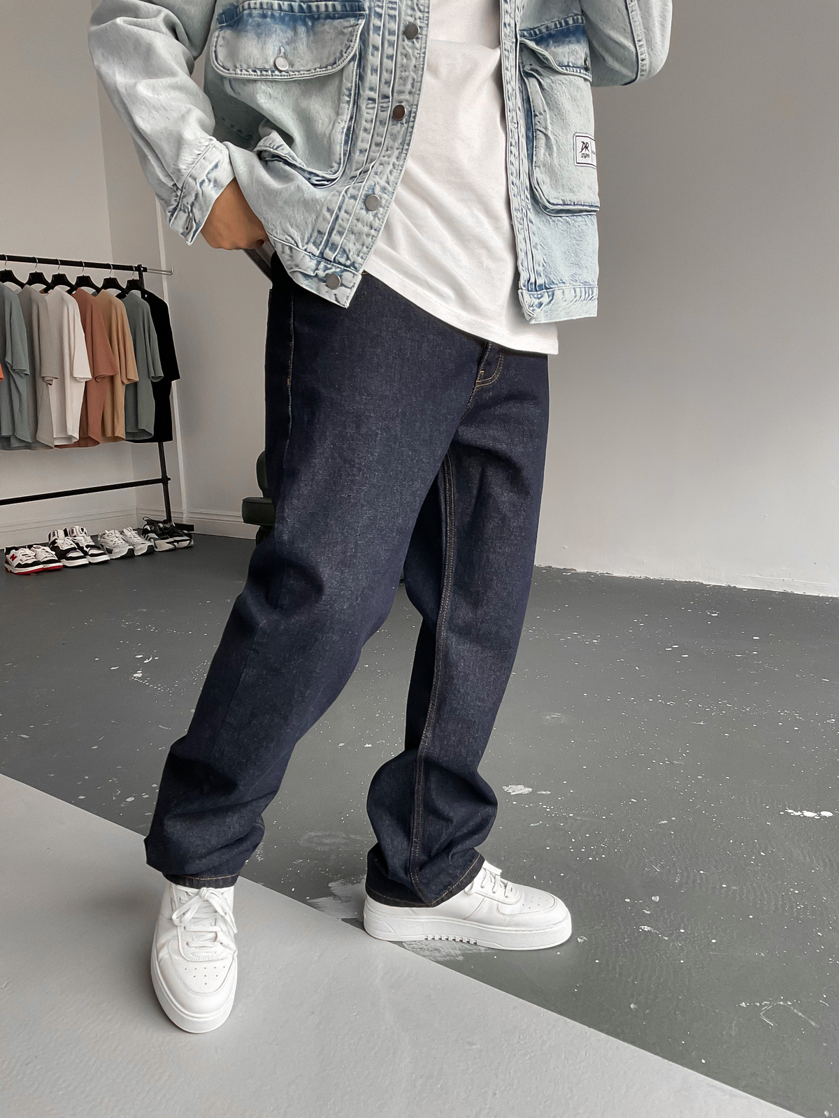 Lacivert Uzun Paça Pantolon D-6499