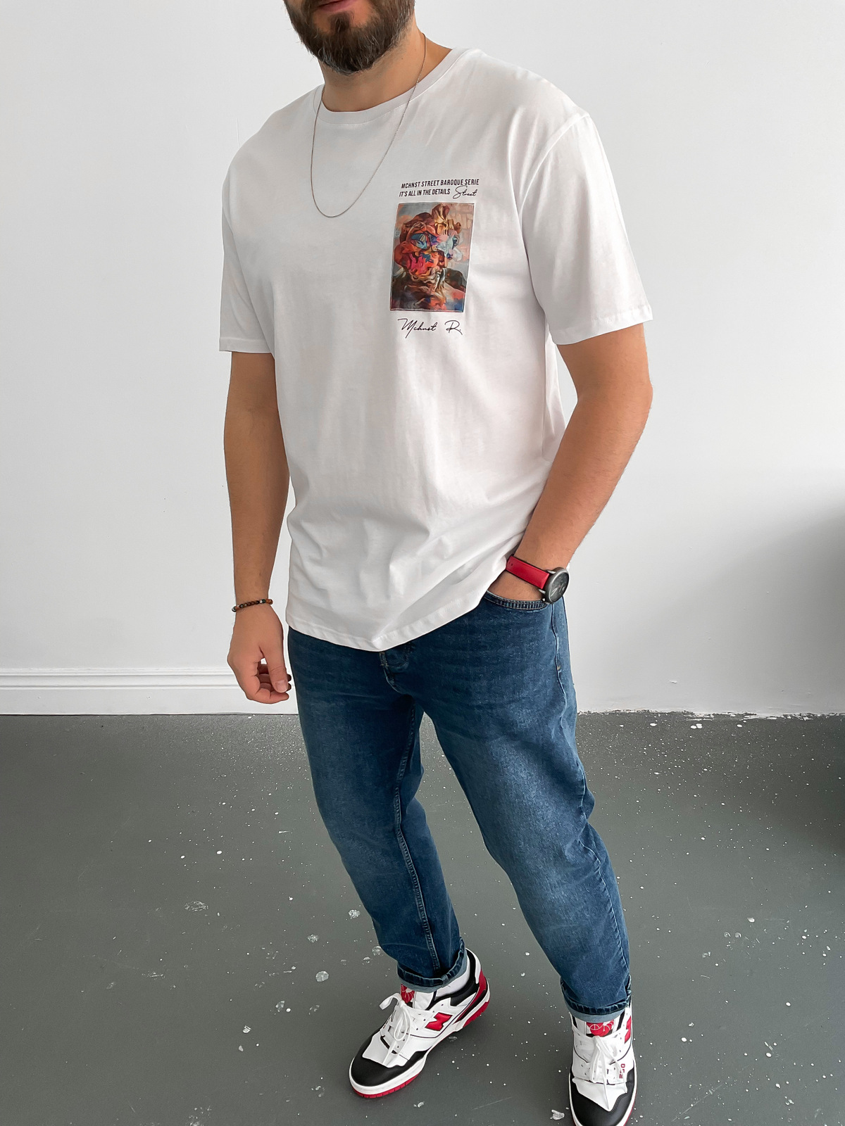 Beyaz Street T-Shirt M-1521