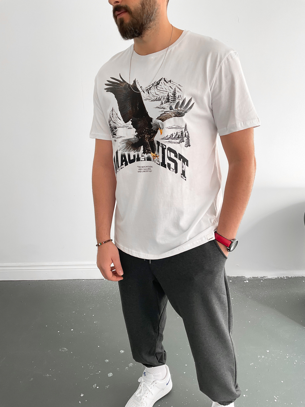 Beyaz Eagle T-Shirt M-1588