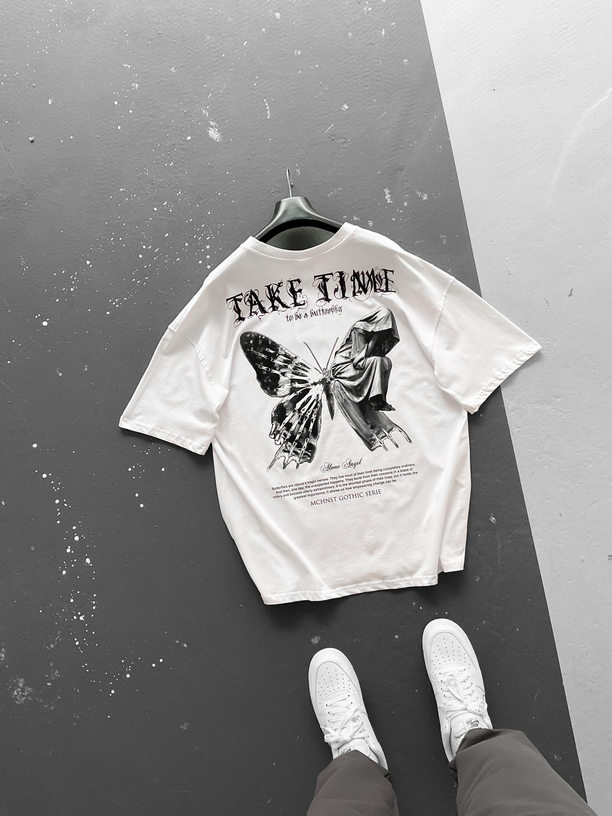 Beyaz Take Time Oversize T-Shirt M-1559
