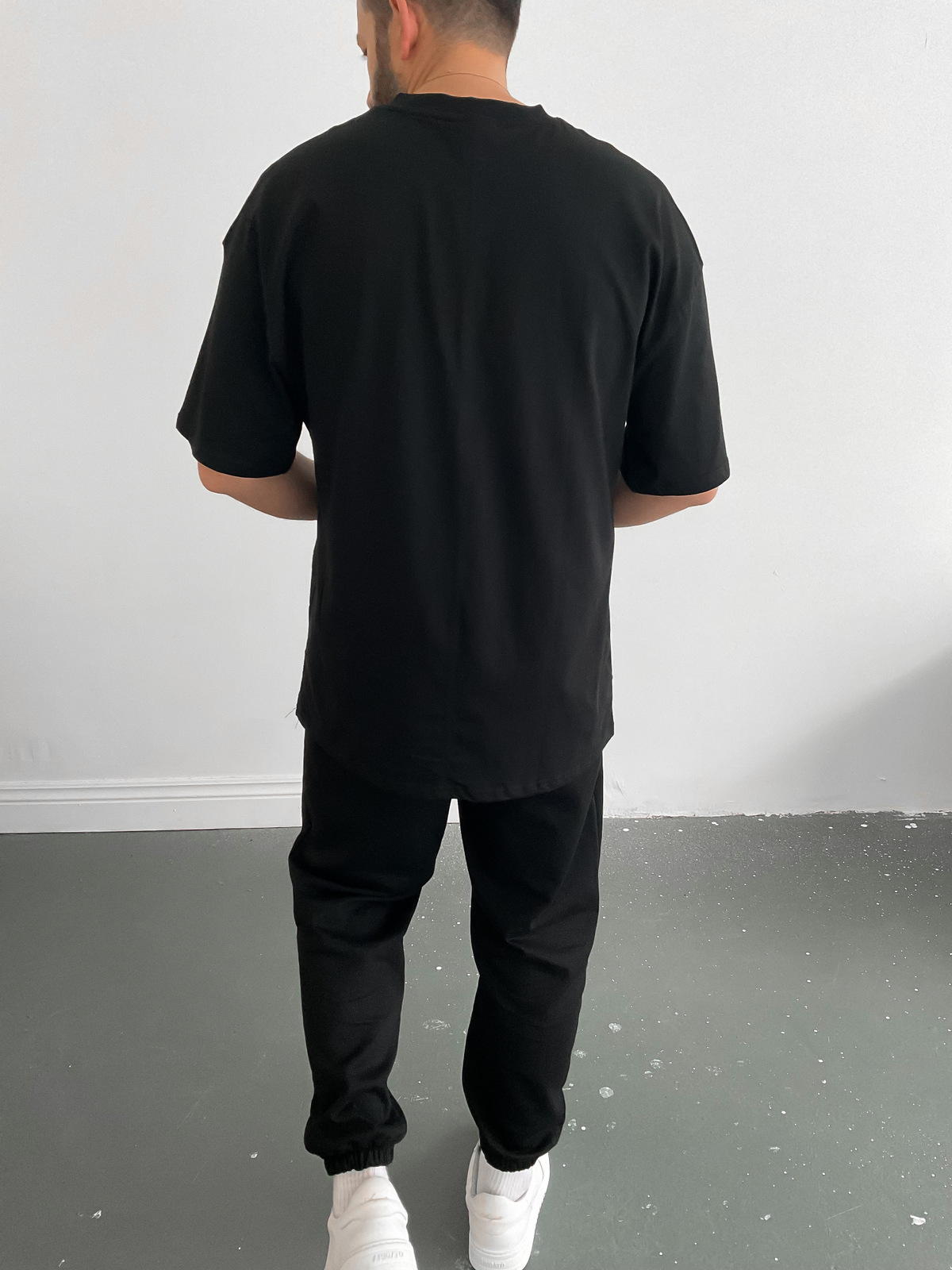 Siyah Thunder Oversize T-Shirt M-1562