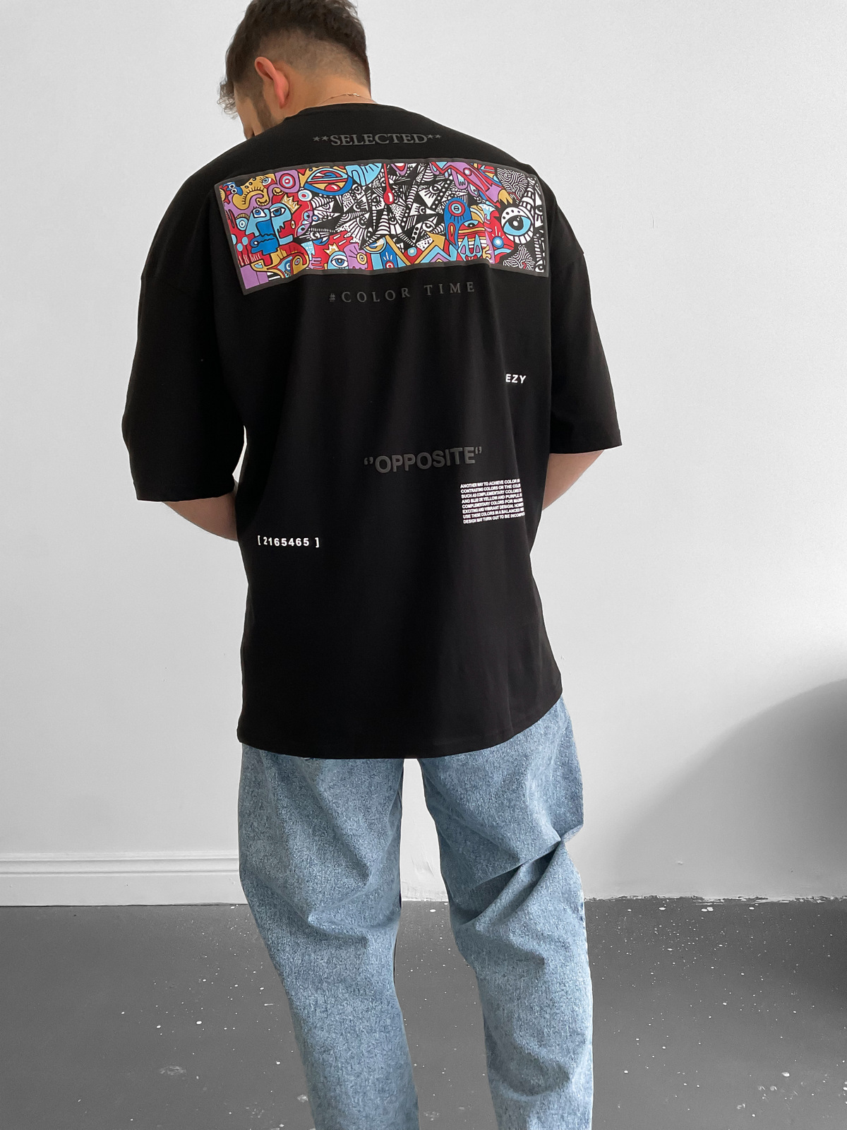 Siyah Opposite T-Shirt B-1002
