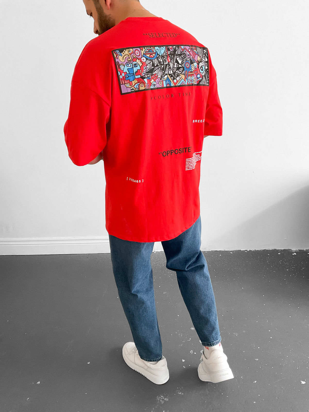 Kırmızı Opposite T-Shirt B-1002