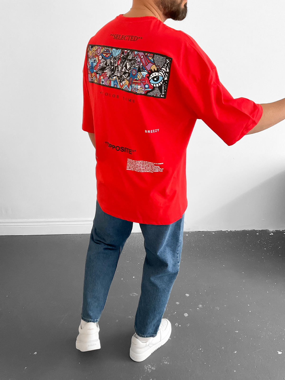 Kırmızı Opposite T-Shirt B-1002