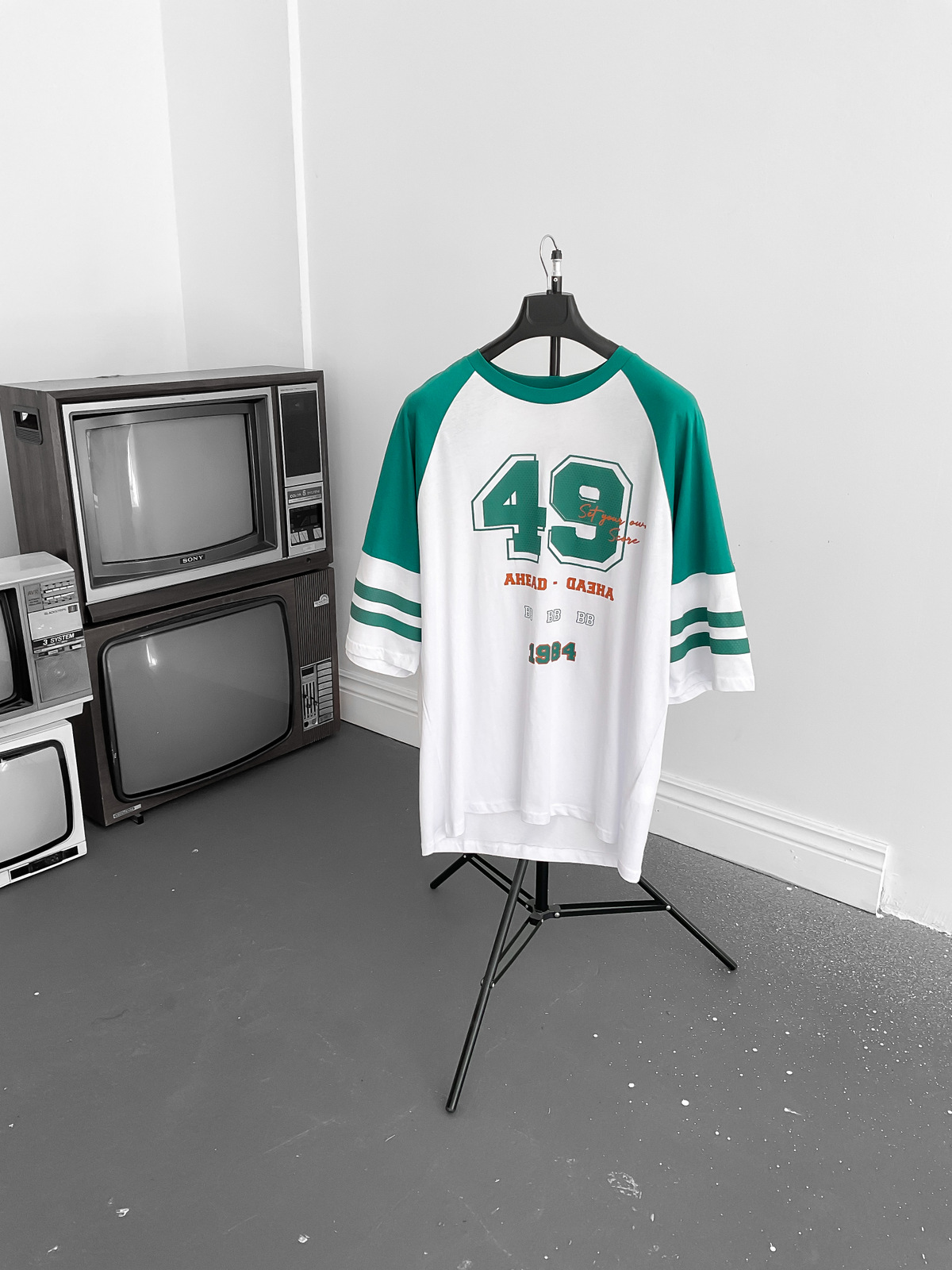 Beyaz 49 Baskılı T-Shirt B-1065