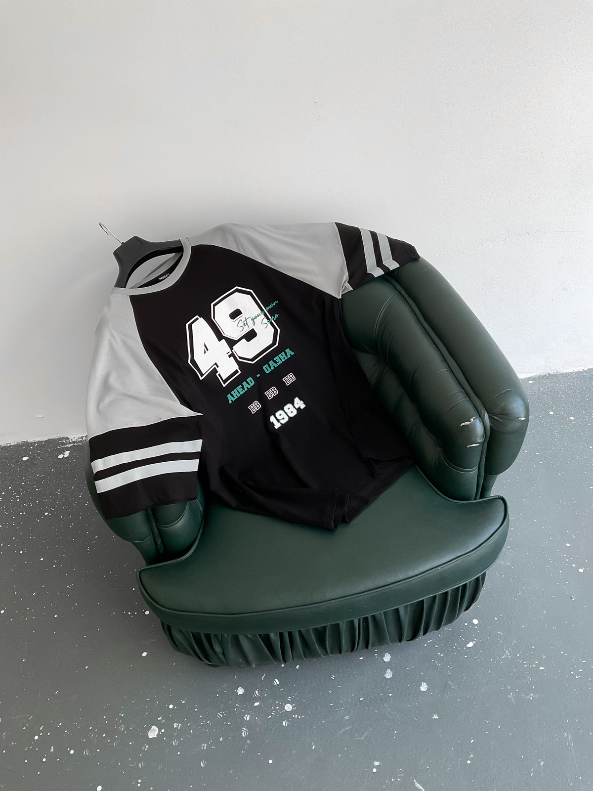 Siyah 49 Baskılı T-Shirt B-1065