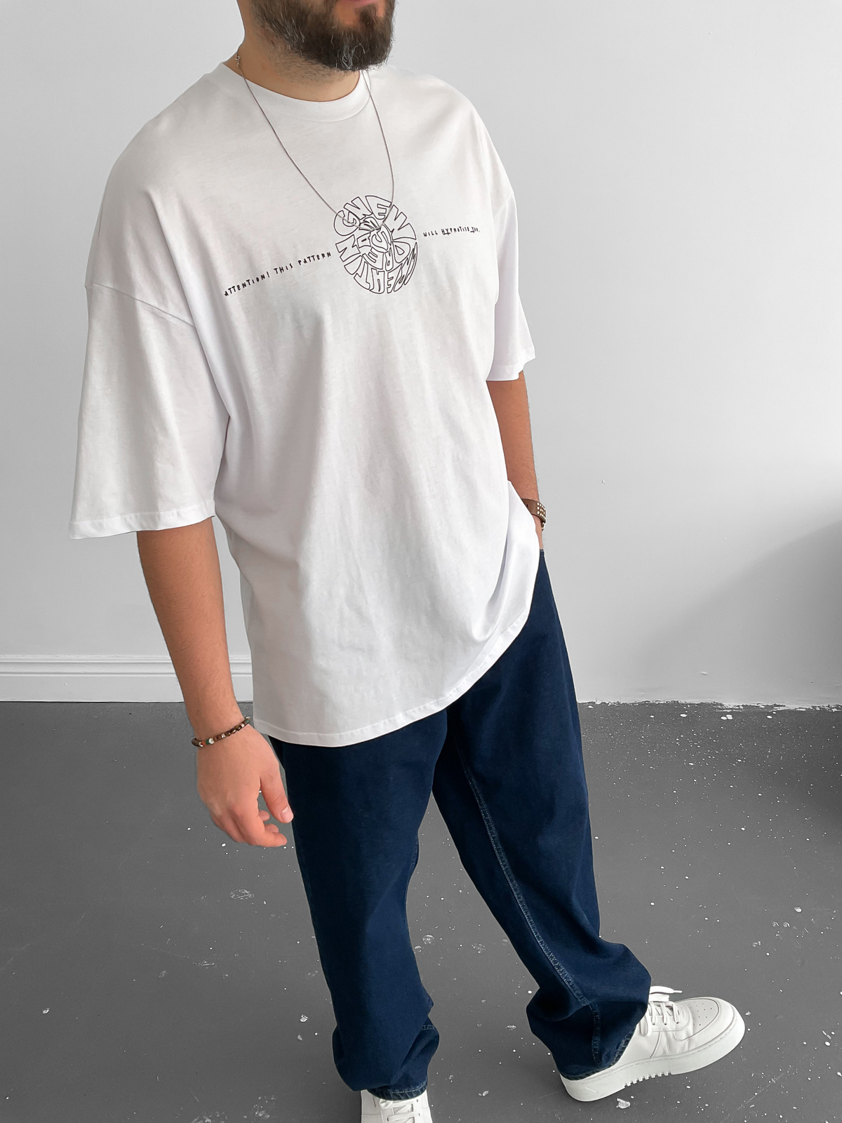 Beyaz Hypnotise T-Shirt B-1008