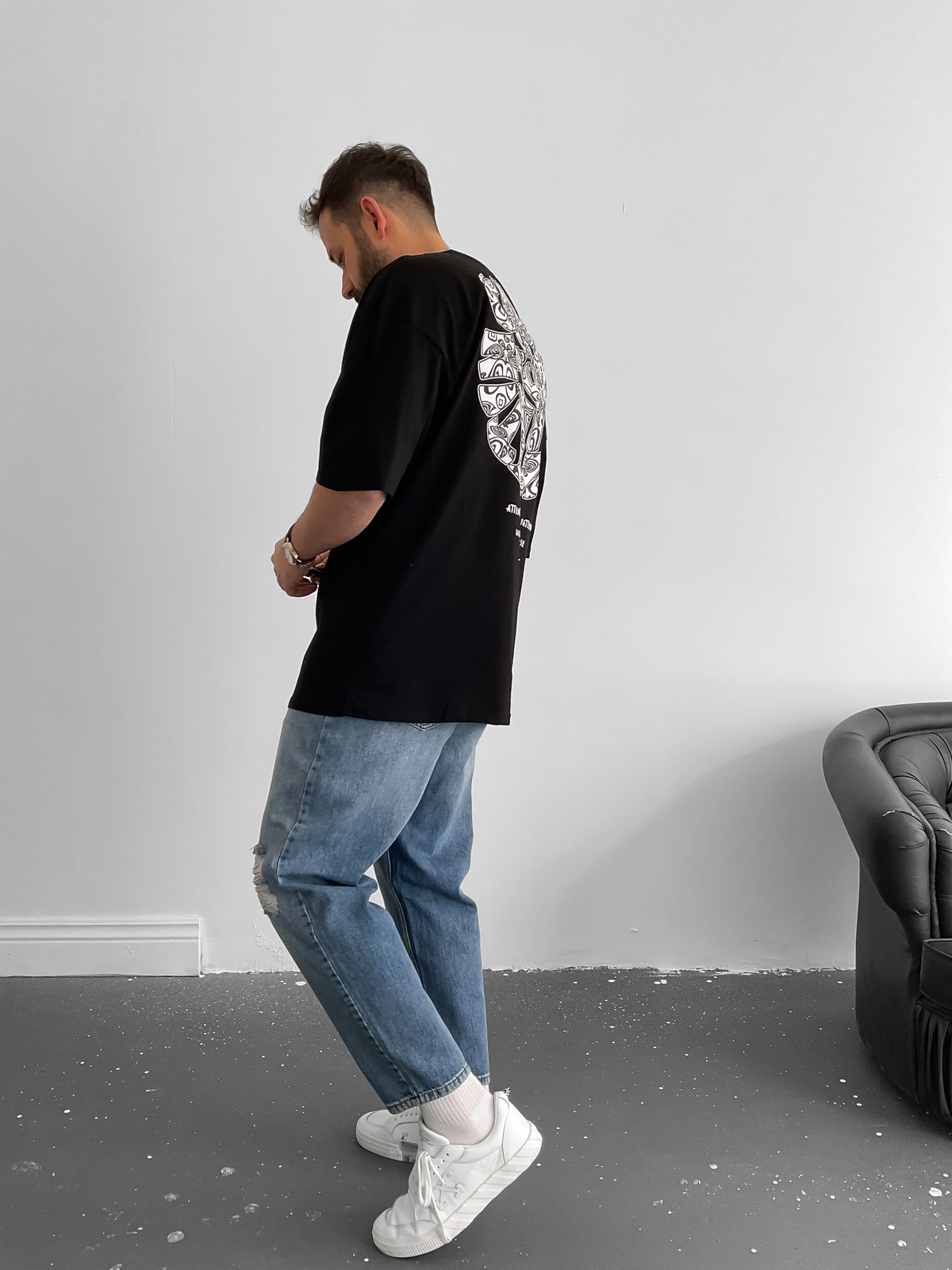 Siyah Hypnotise T-Shirt B-1008