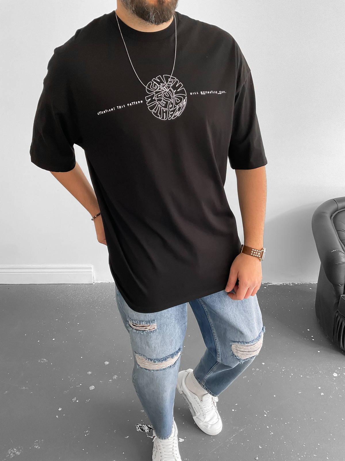 Siyah Hypnotise T-Shirt B-1008