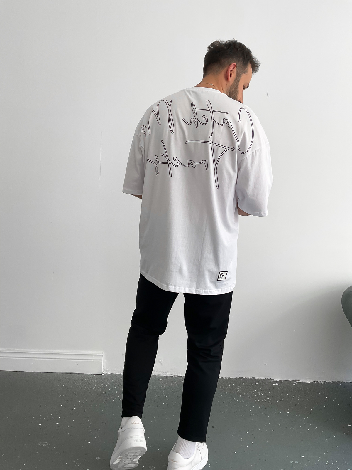 Beyaz My Touch Baskılı T-Shirt B-1037