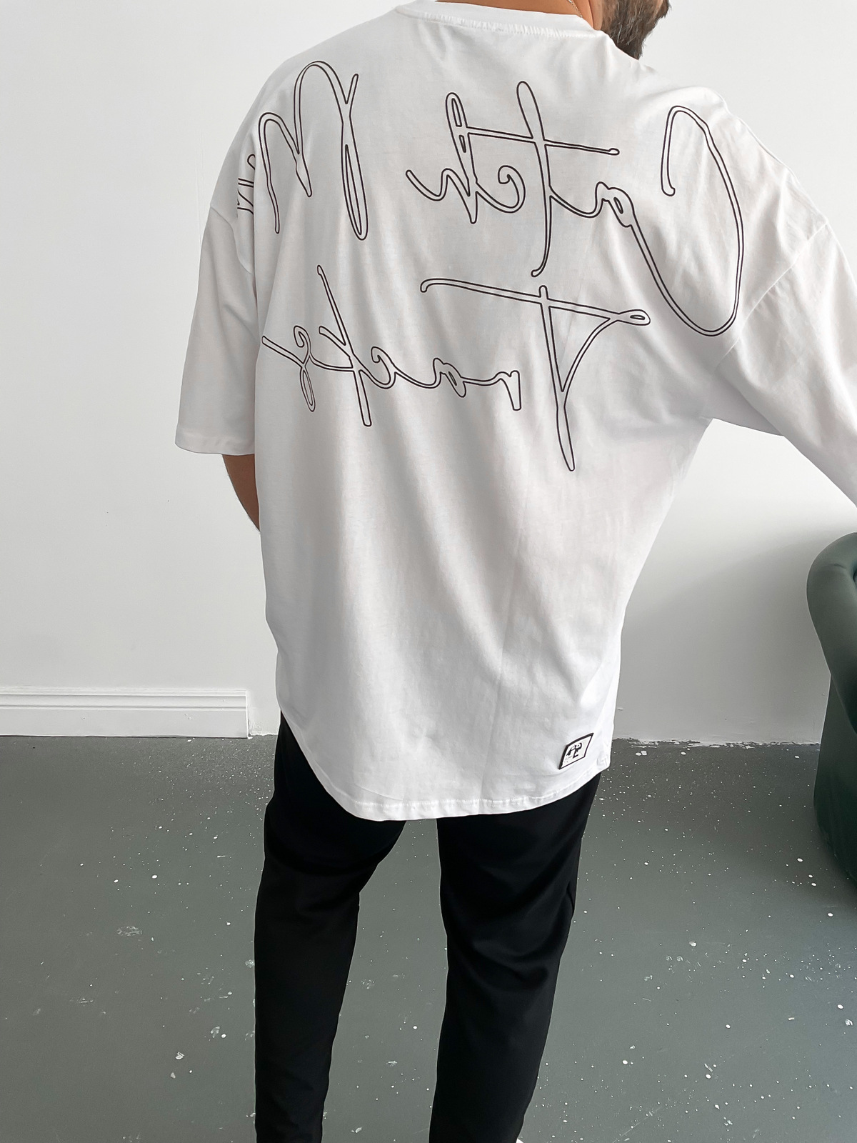 Beyaz My Touch Baskılı T-Shirt B-1037
