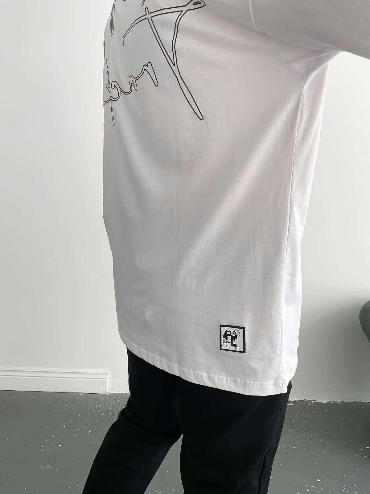 Beyaz My Touch Baskılı T-Shirt B-1037