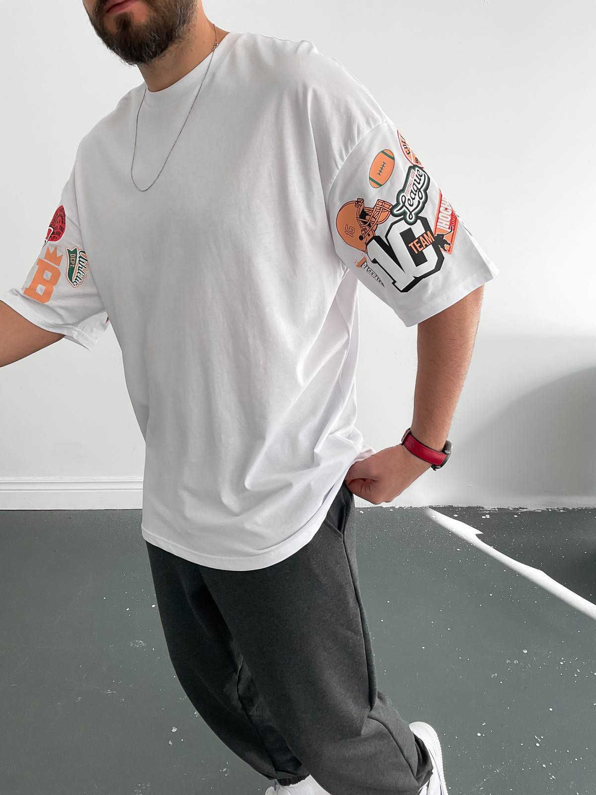 Beyaz Armalı T-Shirt B-1104